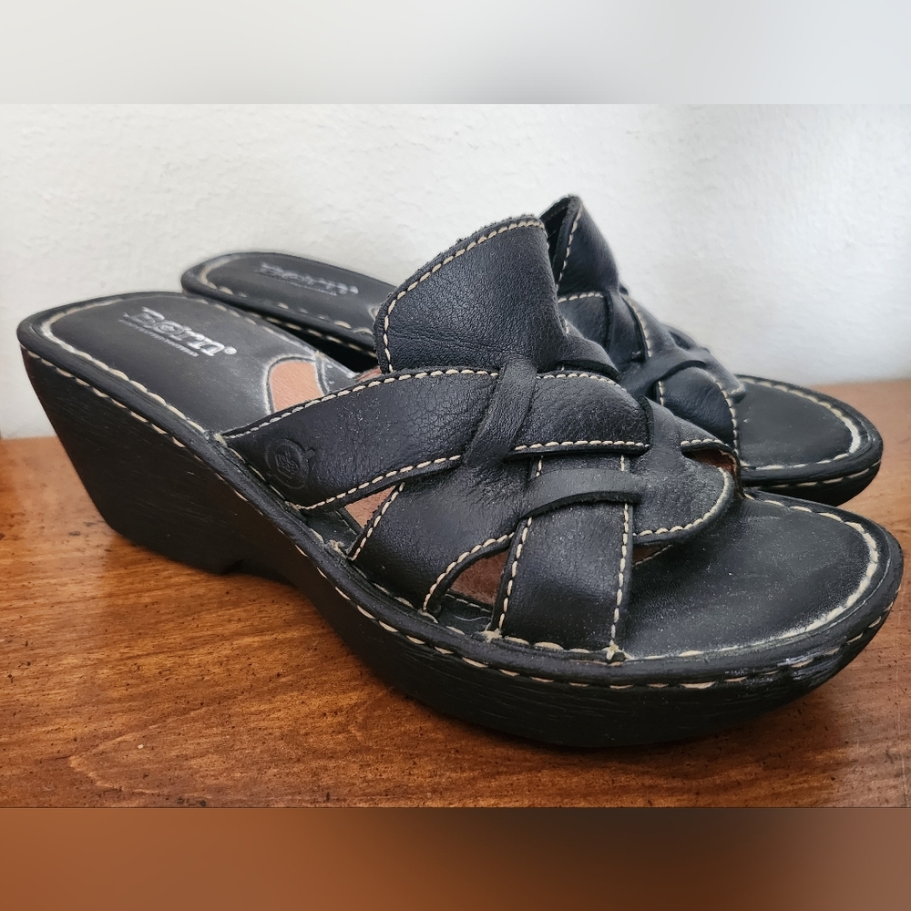 Born Comfortable Black Wedge Size 6 (36.5) - Picture 10 of 10